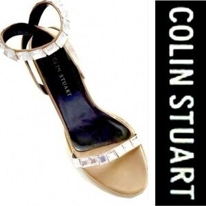 Suede Heels w/ Embellished/Gem Straps!